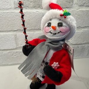 Annalee 550217 9 in Silver Snowflake Snowman NWT